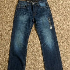AE Straight Blue Jeans